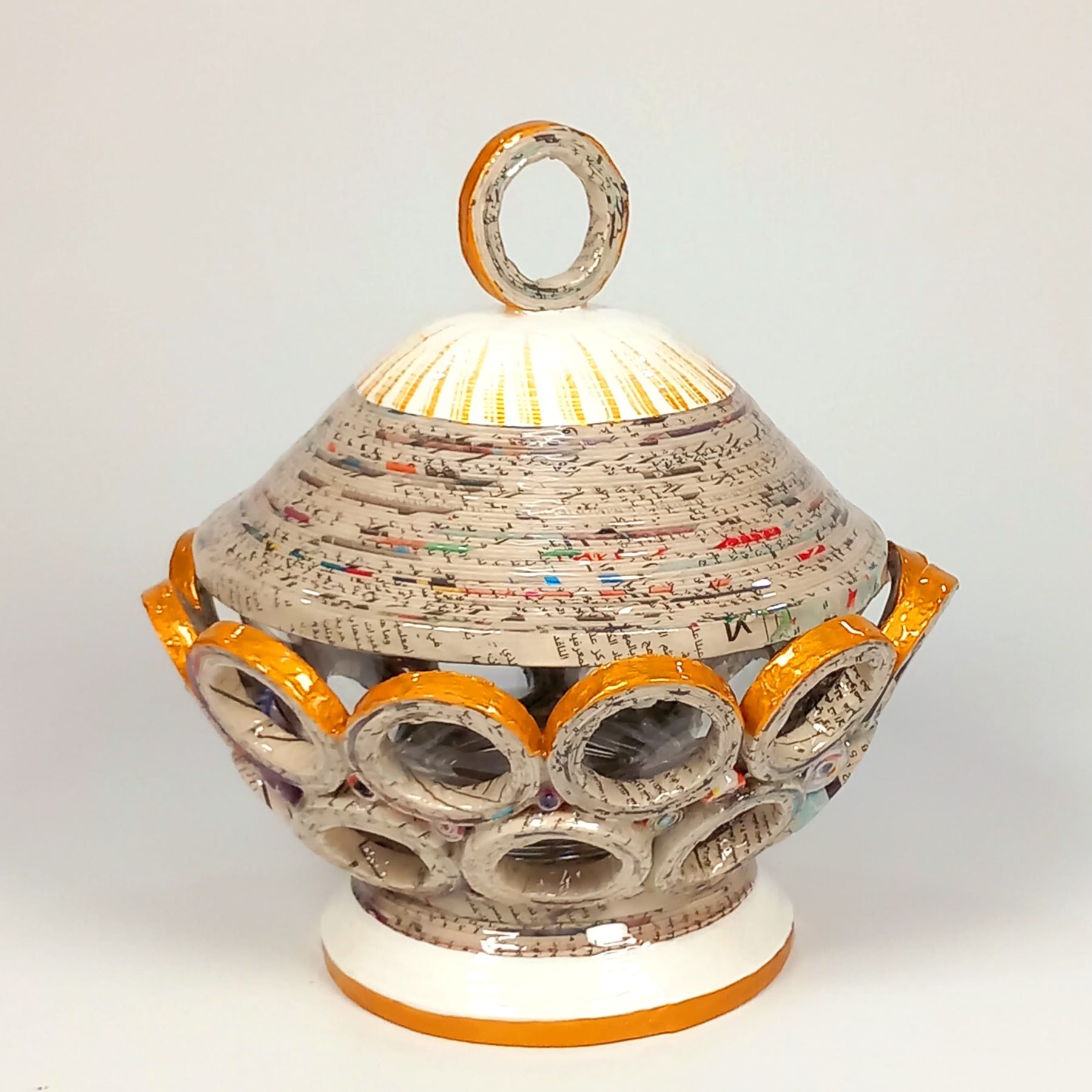 Handcrafted lidded jar